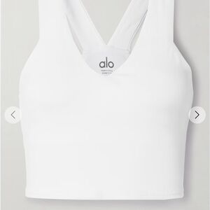 ALO-  Airbrush Real Bra Tank White